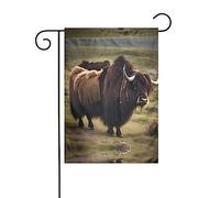 WZYCWB Bandiera decorativa da giardino, 30,5 x 45,7 cm, per Natale, Halloween, decorazione per la casa all'aperto, stampa con Yak delle Highlands