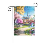 WZYCWB Bandiera decorativa da giardino, 30,5 x 45,7 cm, per Natale, Halloween, decorazione per la casa all'aperto, stampa con unicorno, fiabe