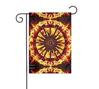 WZYCWB Bandiera decorativa da giardino, 30,5 x 45,7 cm, per Natale, Halloween, decorazione per la casa all'aperto che gira la fiamma