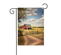 WZYCWB Bandiera decorativa da giardino, 30,5 x 45,7 cm, per Natale, Halloween, decorazione per la casa all'aperto, stampa con vista ranch