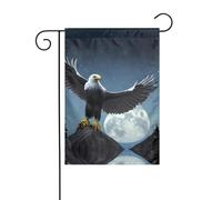 WZYCWB Bandiera decorativa da giardino, 30,5 x 45,7 cm, per Natale, Halloween, decorazione per la casa all'aperto con aquila sotto le stelle