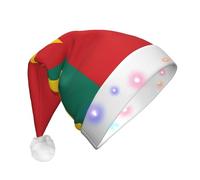 WZYCWB Bandiera del Camerun Adulto Capodanno Cappello di Natale con luci a LED, unisex peluche cappello di Natale, Capodanno Natale festa regalo