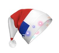 WZYCWB Bandiera del Cile Adulto Capodanno Cappello di Natale, con luci a LED, unisex peluche cappello di Natale, Capodanno Natale festa regalo