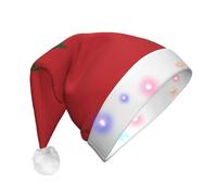 WZYCWB Bandiera del Marocco Adulto Capodanno Cappello di Natale con luci a LED, unisex peluche cappello di Natale, Capodanno Natale festa regalo