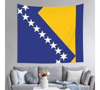 WZYCWB Bandiera della Bosnia ed Erzegovina Arazzo da parete stampato, 152 x 130 cm, perfetto per soggiorno o camera da letto murales