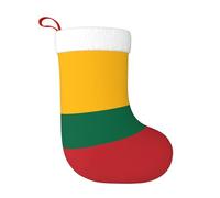 WZYCWB Bandiera della Lituania Stampe calze natalizie, appese al caminetto, sono perfette per contenere regali e dolci.