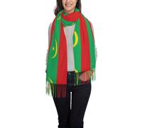 WZYCWB Bandiera della Mauritania stampata nappa scialle abito da sera scialle adatto per matrimoni banchetti e cerimonie