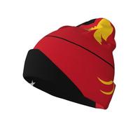WZYCWB Bandiera della Papua Nuova Guinea Questo cappello lavorato a maglia per adulti presenta un berretto stampato perfetto per l'autunno e l'inverno fornendo calore e comfort nero