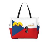 WZYCWB Bandiera della Repubblica Ceca Borsa da viaggio da spiaggia stampata per nuoto e fitness/shopping al supermercato/vacanza al mare