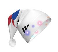 WZYCWB Bandiera della Repubblica di Corea Adulto Capodanno Cappello di Natale, con luci a LED, unisex peluche cappello di Natale, Capodanno regalo festa di Natale