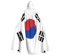 WZYCWB Bandiera della Repubblica di Corea stampato adulto partito decorazione mantello, Halloween cappuccio mantello, unisex Halloween, carnevale, mascherata, gioco di ruolo