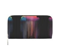 WZYCWB Bandiera delle Isole Cayman Pochette in pelle portafogli con cerniera e porta carte sono perfetti per i viaggi o l'uso quotidiano, Pioggia arcobaleno colorato, Taglia unica