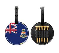 WZYCWB Bandiera delle Isole Cayman speciale stampato Golf Tee Storage Bag - Design portatile appeso fibbia, Nero , Taglia unica, Valigia