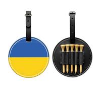 WZYCWB Bandiera dell'Ucraina - Borsa portaoggetti per tee da golf con stampa speciale, design portatile con fibbia da appendere, Nero , Taglia unica, Valigia