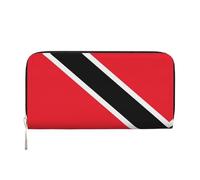 WZYCWB Bandiera greca Pochette in pelle portafogli con cerniera e porta carte sono perfetti per i viaggi o l'uso quotidiano, Bandiera di Trinidad e Tobago, Taglia unica