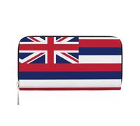WZYCWB Bandiera polacca pochette in pelle portafogli con cerniera e porta carte sono perfetti per i viaggi o l'uso quotidiano, Bandiera Hawaii, Taglia unica