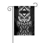 WZYCWB Bandiere da giardino con disegno a linea di gufo, 30,5 x 45,7 cm, bandiere decorative da appendere