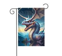 WZYCWB Bandiere da giardino con drago ruggente - 30,5 x 45,7 cm, bandiere decorative da giardino da appendere