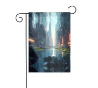 WZYCWB Bandiere da giardino con la città sull'acqua, 30,5 x 45,7 cm, bandiere decorative da appendere