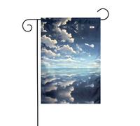 WZYCWB Bandiere da giardino con nuvole bianche sul mare, 30,5 x 45,7 cm, bandiere decorative da appendere