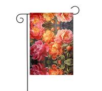 WZYCWB Bandiere da giardino con peonie in piena fioritura - 30,5 x 45,7 cm, bandiere decorative da giardino da appendere