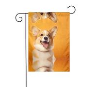 WZYCWB Bandiere da giardino Malchievous Corgi - 30,5 x 45,7 cm, bandiere da appendere decorative da giardino