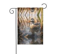 WZYCWB Bandiere decorative da giardino stampate con anatre reali, piccole bandiere impermeabili per esterni, decorazione per atmosfera festosa