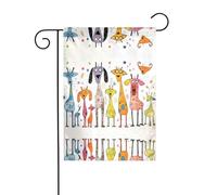 WZYCWB Bandiere decorative da giardino stampate con cani alti e bassi, piccole bandiere impermeabili per esterni, decorazione per atmosfera festiva
