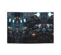 WZYCWB Banner per feste stampato Future Robot, 119,4 x 180,3 cm, perfetto per compleanni, vacanze, lauree e anniversari.