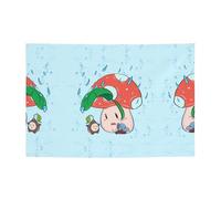 WZYCWB Banner stampato con semi di girasole e funghi, 119,4 x 180,3 cm, perfetto per compleanni, vacanze, lauree e anniversari.