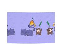 WZYCWB Banner stampato con semi di girasole e gatti, 119,4 x 180,3 cm, perfetto per compleanni, vacanze, lauree e anniversari.