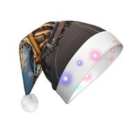 WZYCWB Basilica di San Pietro, cappello di Natale per adulti, con luci a LED, unisex, in peluche, idea regalo per Capodanno