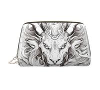 WZYCWB Beauty case in pelle con motivo a casa; perfetto per portare a mano o organizzare la casa, Testa della Bestia, Taglia unica