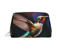 WZYCWB Beauty case in pelle con motivo a insetti, perfetta per il trasporto o l'organizzazione della casa, Colibrì in volo, Taglia unica
