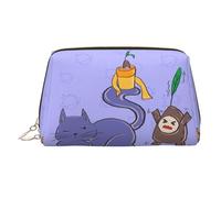 WZYCWB Beauty case in pelle con motivo cane su erba, perfetto per il trasporto o l'organizzazione della casa, Semi di girasole e gatti, Taglia unica