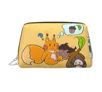 WZYCWB Beauty case in pelle con motivo cane su erba, perfetto per il trasporto o l'organizzazione della casa, Scoiattolo di semi di girasole, Taglia unica