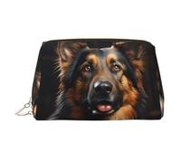 WZYCWB Beauty case in pelle con motivo giraffa madre e bambino, perfetta per portare a mano o organizzare la casa, Pastore tedesco, Taglia unica