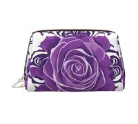 WZYCWB Beauty case in pelle stampata con fragole carine, elegante e portatile, Belle Rose Viola, Taglia unica