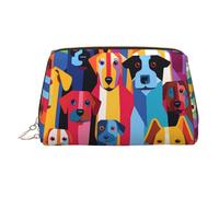 WZYCWB Beauty case in pelle stampata con piastrelle, elegante e portatile, Il cane che fissa., Taglia unica