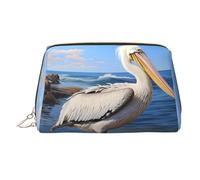 WZYCWB Beauty case in pelle stampata con piastrelle, elegante e portatile, Il Pellicano potente, Taglia unica