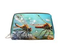 WZYCWB Beauty case in pelle stampata con piastrelle, elegante e portatile, La Libellula Silenziosa, Taglia unica