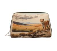 WZYCWB Beauty case in pelle stampata con piastrelle, elegante e portatile, La Tigre è Forte., Taglia unica