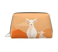 WZYCWB Beauty case in pelle stampata con piastrelle, elegante e portatile, L'agnello in piedi, Taglia unica