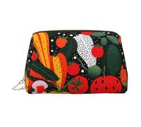WZYCWB Beauty case vintage in pelle stampata con forme di cristallo, elegante e portatile, Motivo vegetale, Taglia unica