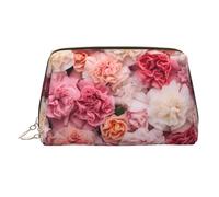 WZYCWB Beauty case vintage in pelle stampata con forme di cristallo, elegante e portatile, Vari fiori, Taglia unica