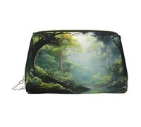 WZYCWB Beauty case vintage in pelle stampata con forme di cristallo, elegante e portatile, Vaste foreste, Taglia unica