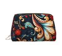 WZYCWB Beauty case vintage in pelle stampata con forme di cristallo, elegante e portatile, Vintage Bella Floreale, Taglia unica