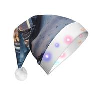 WZYCWB Bel cappello da festa a LED con treno notturno innevato, decorazione per feste