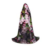 WZYCWB Bel mantello con cappuccio stampato con fiori di prugna L perfetto per maghi e costumi da gioco di ruolo (S-L)