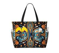 WZYCWB Bel modello simmetrico borsa da spiaggia grande borsa da viaggio palestra piscina cerniera borsa portaoggetti